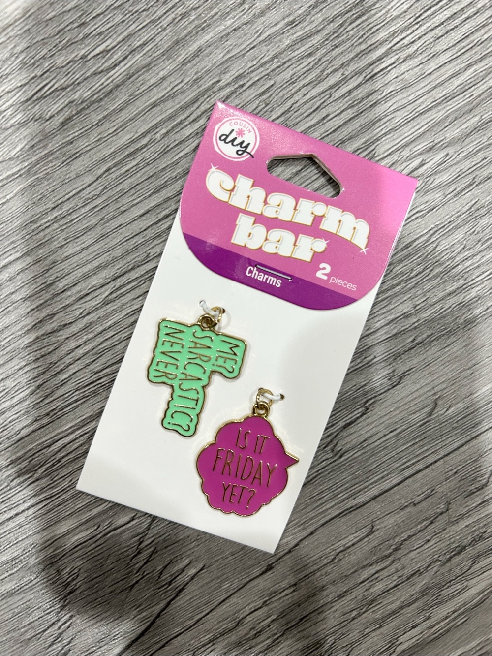 Charm Bar set of 3 Women’s Watch Charms - Mint & Pink Set